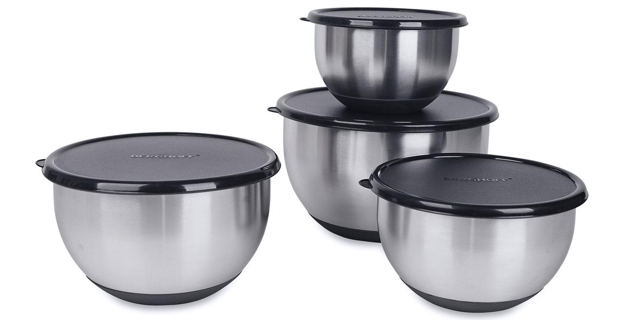 Berghoff Geminis 8 пр. Набор мисок с резиновым нескользящим дном, Серебристый
Berghoff Geminis 8 пр. Набор мисок с резиновым нескользящим дном, Серебристый