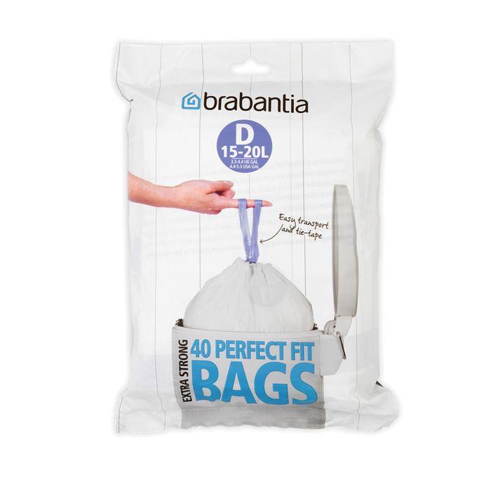 Brabantia Мешки для мусора PerfectFit, размер D (15-20 л), упаковка-диспенсер, 60 шт.
Brabantia Мешки для мусора PerfectFit, размер D (15-20 л), упаковка-диспенсер, 60 шт.