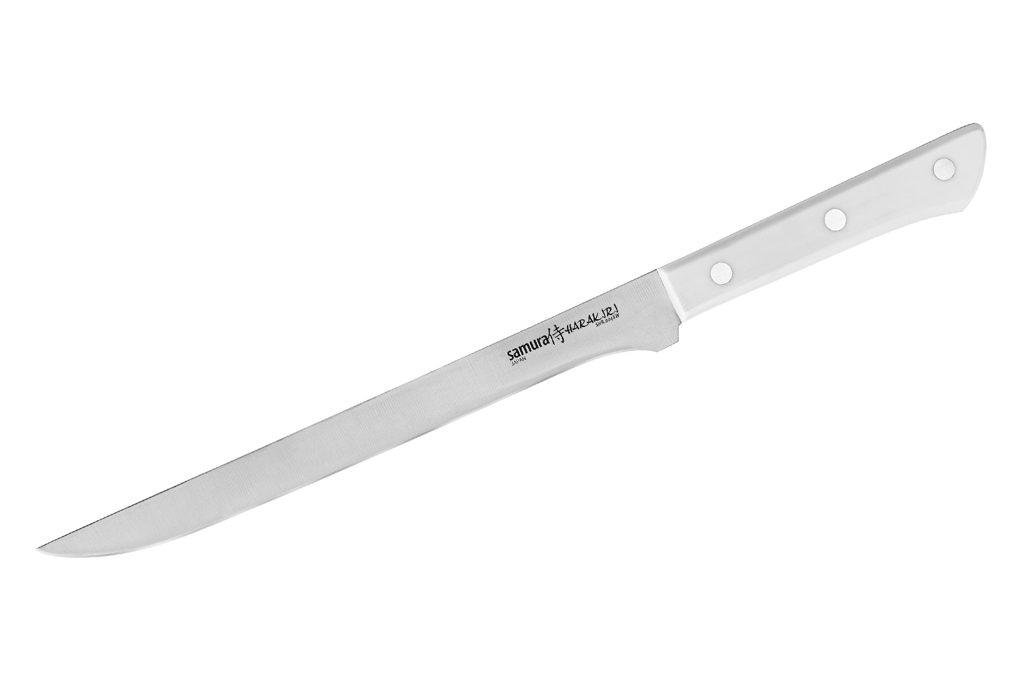 Samura SHR-0048W/K Нож кухонный "Samura HARAKIRI" филейный 218 мм, корроз.-стойкая сталь, ABS пластик
Samura SHR-0048W/K Нож кухонный "Samura HARAKIRI" филейный 218 мм, корроз.-стойкая сталь, ABS пластик