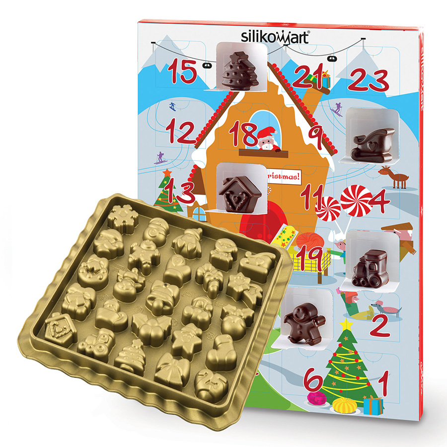 Silikomart Форма для приготовления конфет xmas countdown, 39 х 23 х 3,5 см, силиконовая, Золотистый
Silikomart Форма для приготовления конфет xmas countdown, 39 х 23 х 3,5 см, силиконовая, Золотистый
