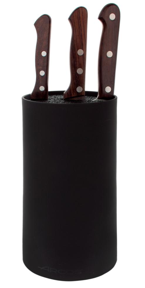 

Набор из 3-х ножей с черной подставкой ARCOS 7940 ATLANTICO, Черный