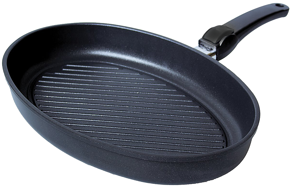 

AMT GastroGuss Frying Pans сковорода гриль 35х24 см AMT3524BBQ, Черный