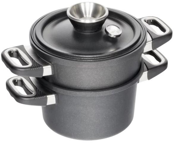 

AMT GastroGuss Frying Pans Titan пароварка AMT I-1424-SET, Черный