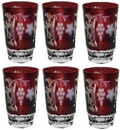 

Ajka Crystal Grape Dark ruby набор стаканов высоких 390 мл, Бордовый