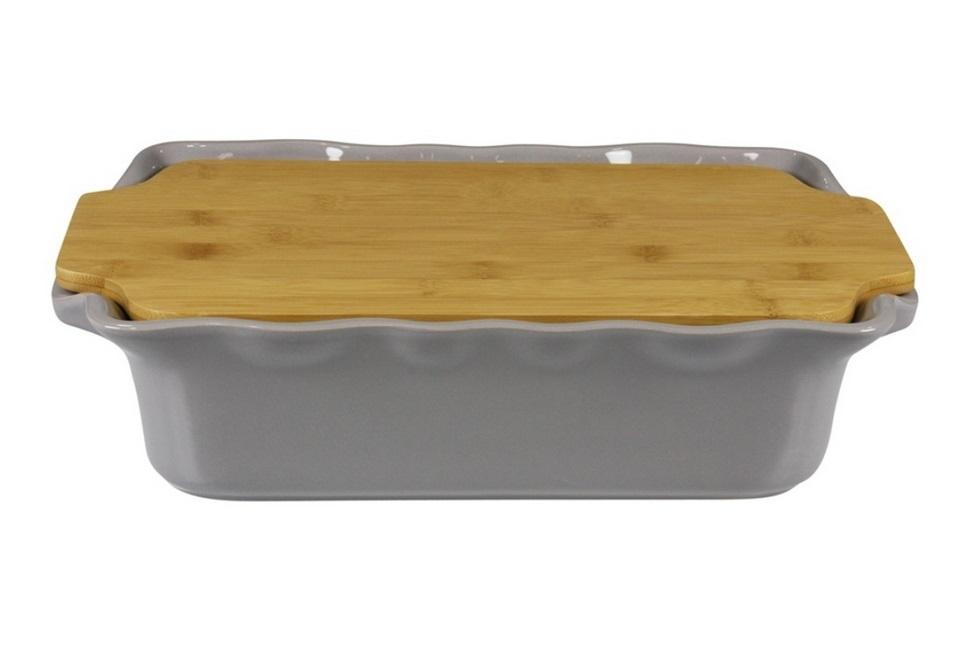 

Форма с доской прямоугольная Cook&Stock темно-серая 37,7х23,2х9,2см 3,7л, Серый