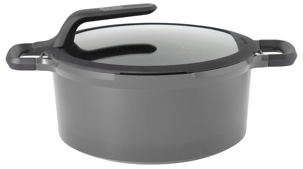 

Berghoff Gem grey Кастрюля с крышкой 28см 7,3л, Серый