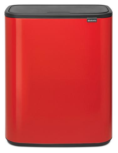 

Brabantia Touch Bin Bo Мусорный бак (2 х 30 л), Пламенно-красный