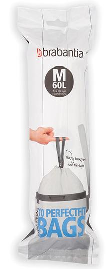 Brabantia Мешки для мусора PerfectFit, размер M (60 л), рулон, 10 шт