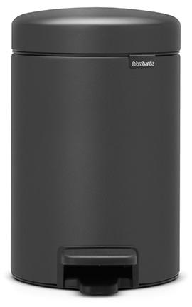 

Brabantia NewIcon Мусорный бак (5 л), Минерально-графитовый, Черный