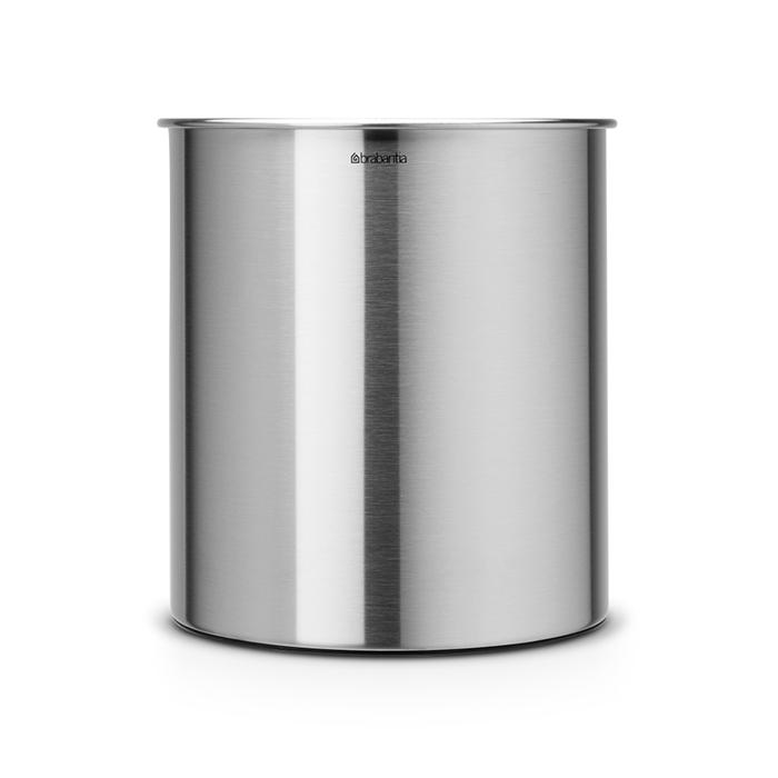 

Brabantia Урна для бумаг с защитой от возгорания (15 л), Стальной полированный, Сталь