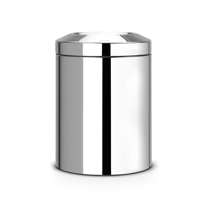 

Brabantia Урна для бумаг с защитой от возгорания (7 л), Стальной полированный, Сталь