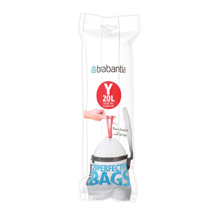 

Brabantia Мешки для мусора PerfectFit, размер Y (23 л), в рулоне, 20 шт.