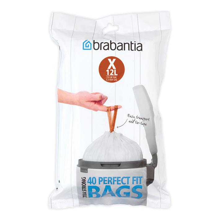

Brabantia Мешки для мусора PerfectFit, размер X (10-12 л), упаковка-диспенсер, 40 шт.