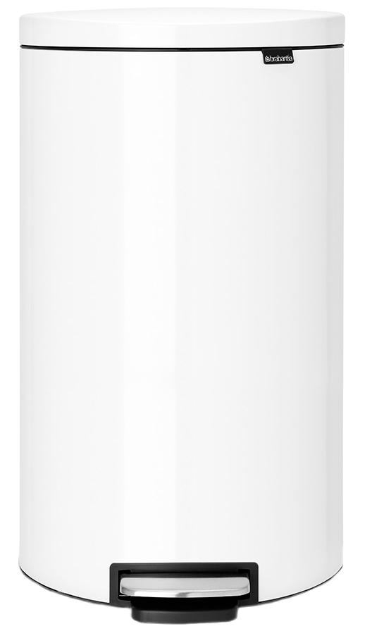 

Brabantia FlatBack (40 л) - мусорный бак с педалью 485244, Белый