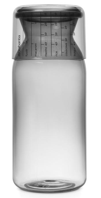 

Brabantia Контейнер с мерным стаканом 1,3л 291005, Черный