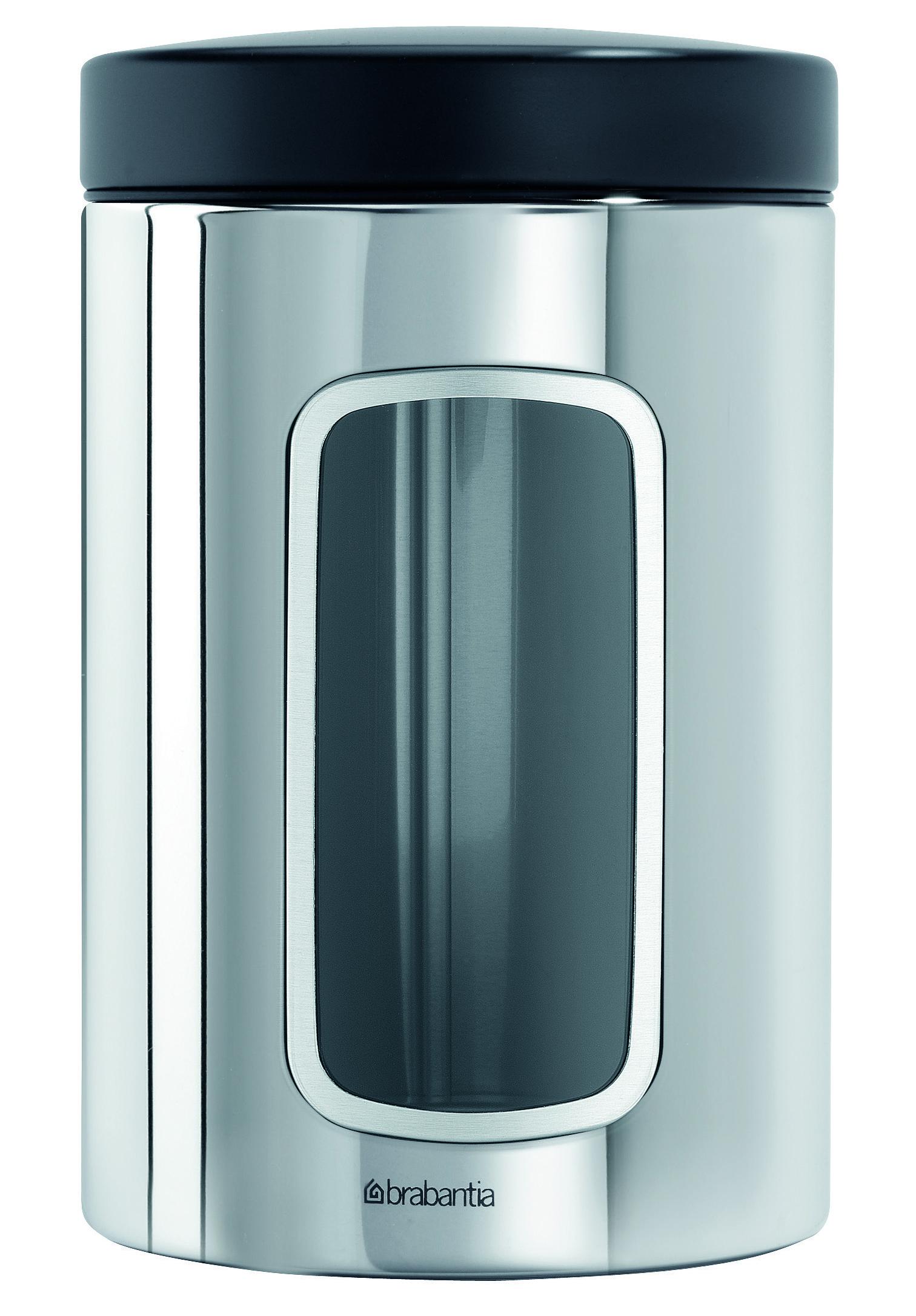 

Brabantia Банка для сыпучих продуктов с окном 1,4л. 132803, Серебристый