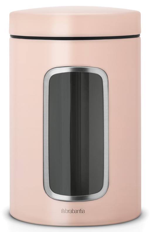 

Brabantia Банка для сыпучих продуктов с окном 1,4л 486029, Розовый