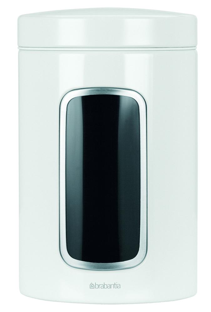 

Brabantia Банка для сыпучих продуктов с окном 1,4л 491009, Белый