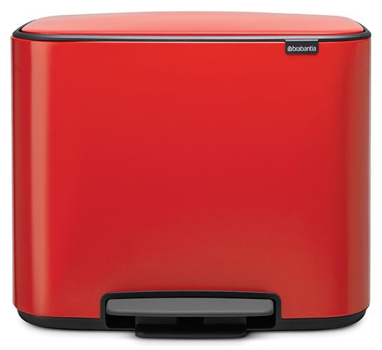 

Brabantia Touch Bin Bo Мусорный бак (3 x 11 л) 121029, Красный