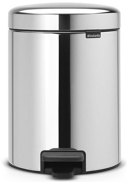 

Brabantia NewIcon (5 л) - мусорный бак с педалью 112621, Серебристый