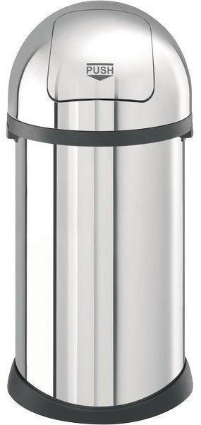 

Brabantia Push Bin (60 л) - мусорный бак с нажимной крышкой 402623, Серебристый
