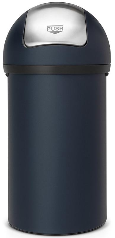 

Brabantia Push Bin (60 л) - мусорный бак с нажимной крышкой 402647, Синий