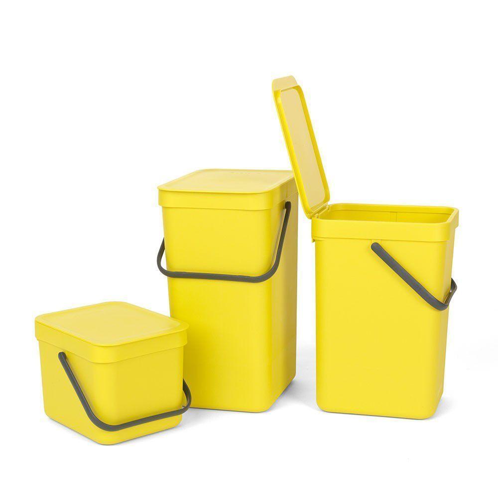 

Brabantia Sort & Go (16л) - мусорное ведро 109867, Желтый