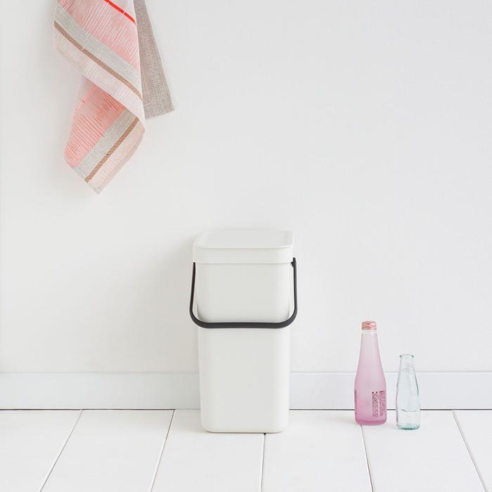 

Brabantia Sort & Go (12л) - мусорное ведро 109782, Белый