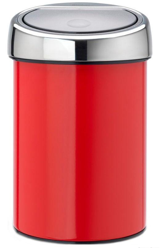 

Brabantia Touch Bin (3л) - мусорное ведро 364426, Красный