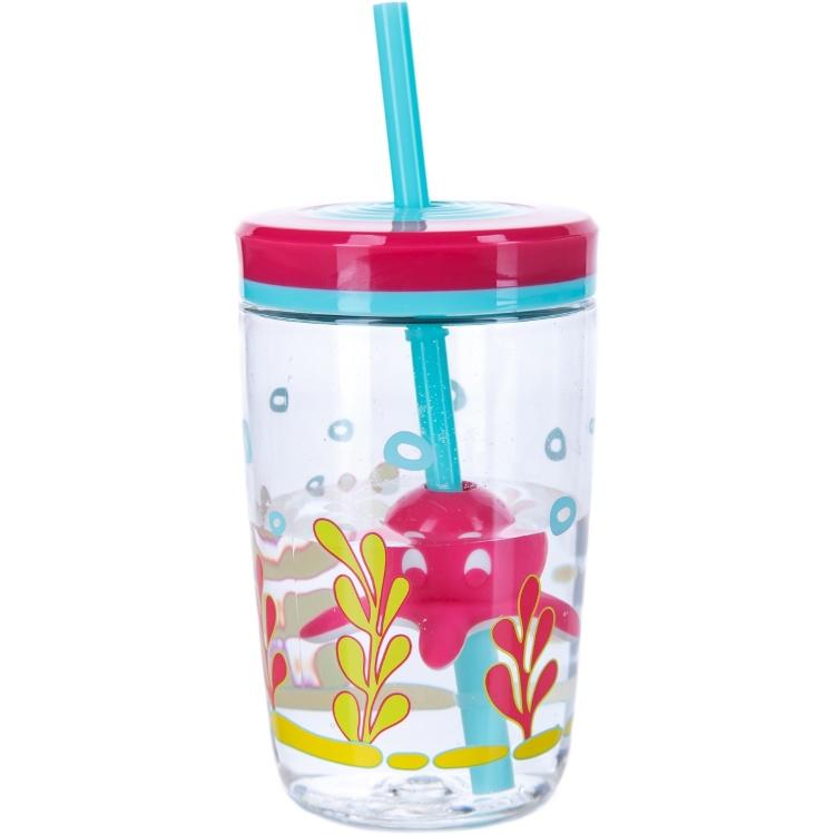 

Contigo Детский стакан с соломинкой Floating straw tumbler 0,47л розовый