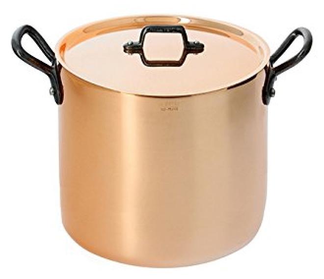 

De buyer Inocuivre Кастрюля высокая с крышкой, 2 ручки-чугун, 20 см. 6468.20, Медь