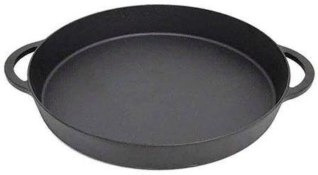 

Big Green Egg Сковорода чугунная для гриля XXL/XL/L круглая, 2 ручки, 36 см, Черный