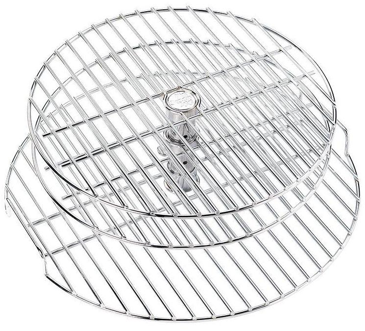

Big Green Egg Решетка трехуровневая для гриля XL/L круглая, разборная, Серебристый