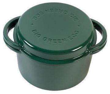 

Big Green Egg Жаровня чугунная круглая д/гриля 4.0л, крышка, зеленый