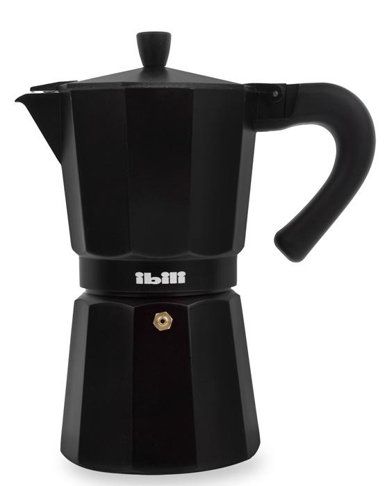 

IBILI Bahia Black Кофеварка гейзерная на 9 чашек, алюминий, Черный