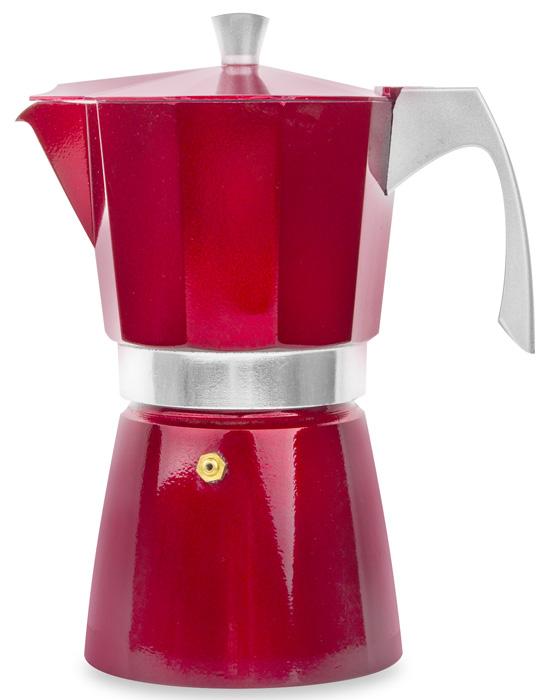 

IBILI Evva Red Кофеварка гейзерная на 9 чашек, цвет красный, для всех типов плит, литой алюминий