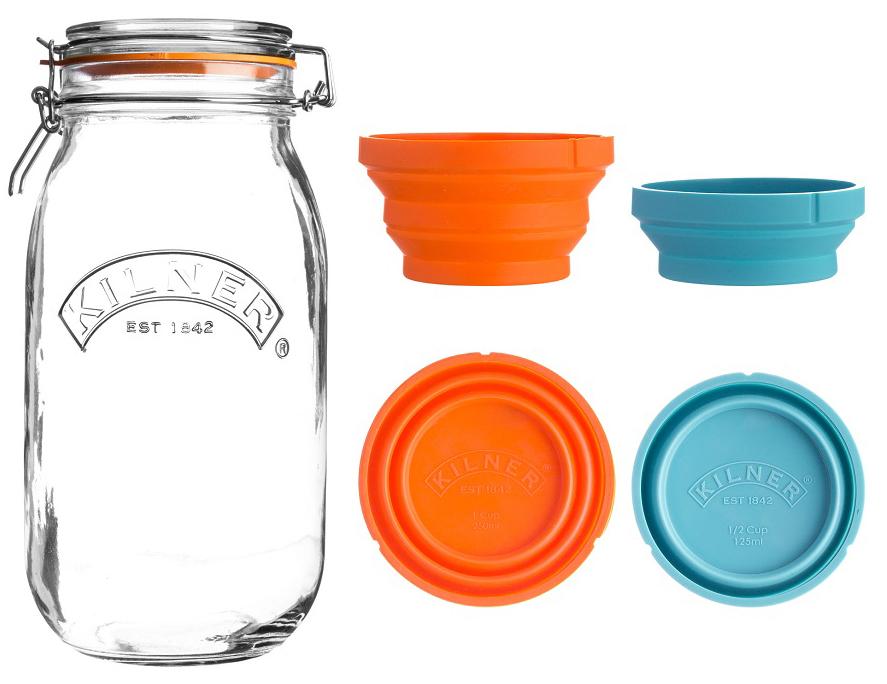 

Kilner Банка для хранения 3 л с мерными чашами, Прозрачный