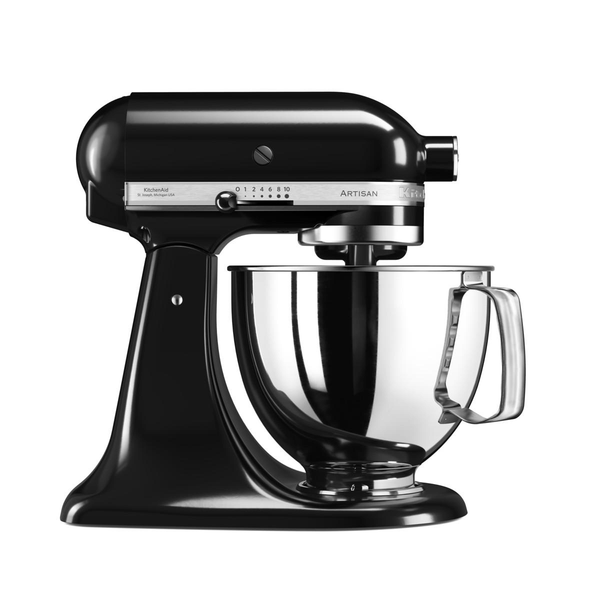 

KitchenAid Планетарный бытовой миксер Artisan, дежа 4,83 л, 3 насадки, черный