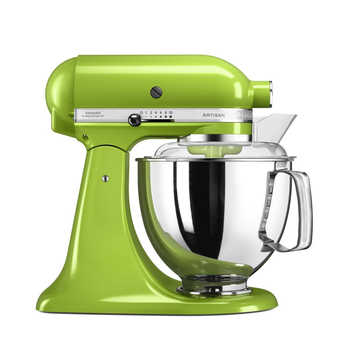 

KitchenAid Планетарный бытовой миксер Artisan, дежа 4,83 л, 4 насадки, зеленое яблоко, Зеленый
