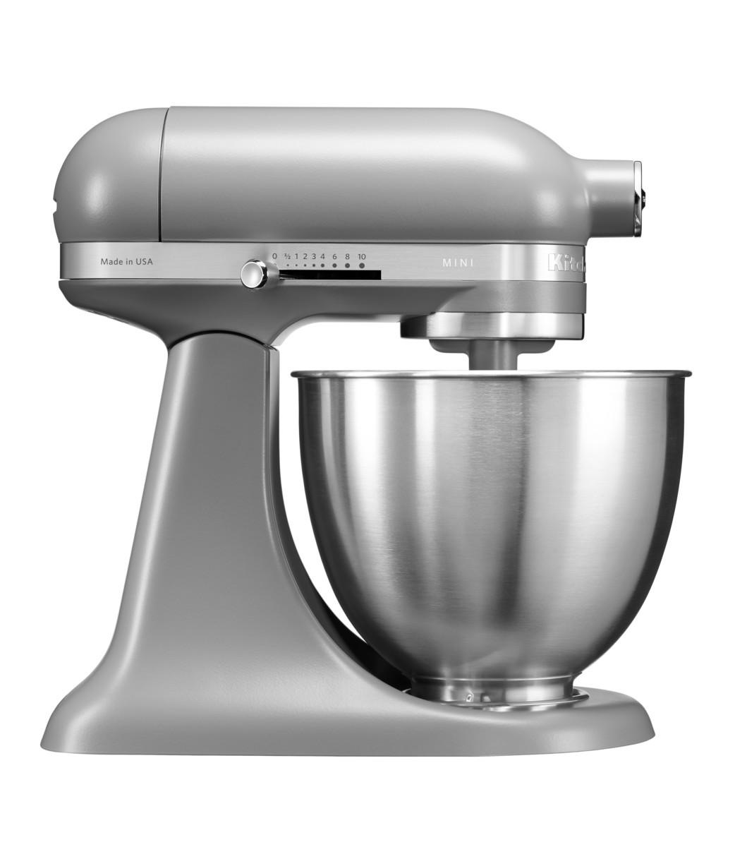 

KitchenAid Планетарный бытовой миксер MINI, дежа 3,3 л, 3 насадки, матовый серый