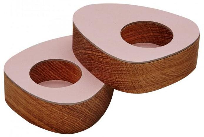 Подсвечники LIND DNA NUPO rose подсвечник фигурный 8х10х2,5см, набор 2шт