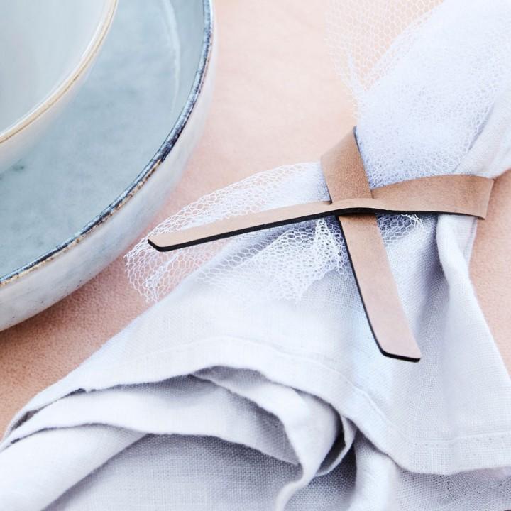 

LIND DNA NUPO rose/light grey кольцо для cалфетки 1х13см, набор 4шт, Розовый