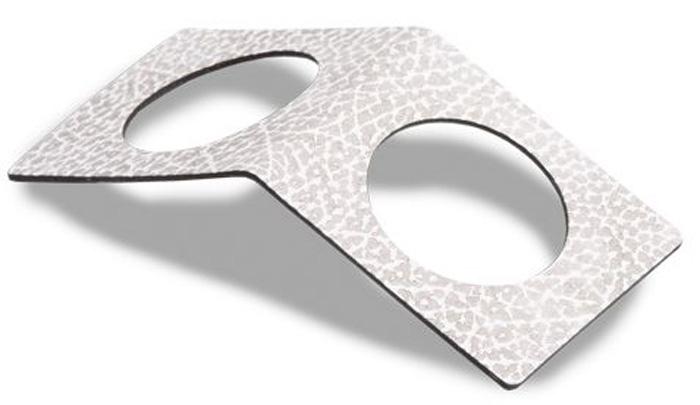 

LIND DNA HIPPO white-grey кольцо для cалфетки 6х14см, набор 2шт, Белый
