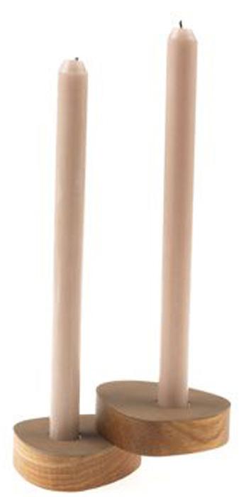 

LIND DNA NUPO brown подсвечник для высоких свечей, фигурный 8х10х2,5см, набор 2шт, Коричневый