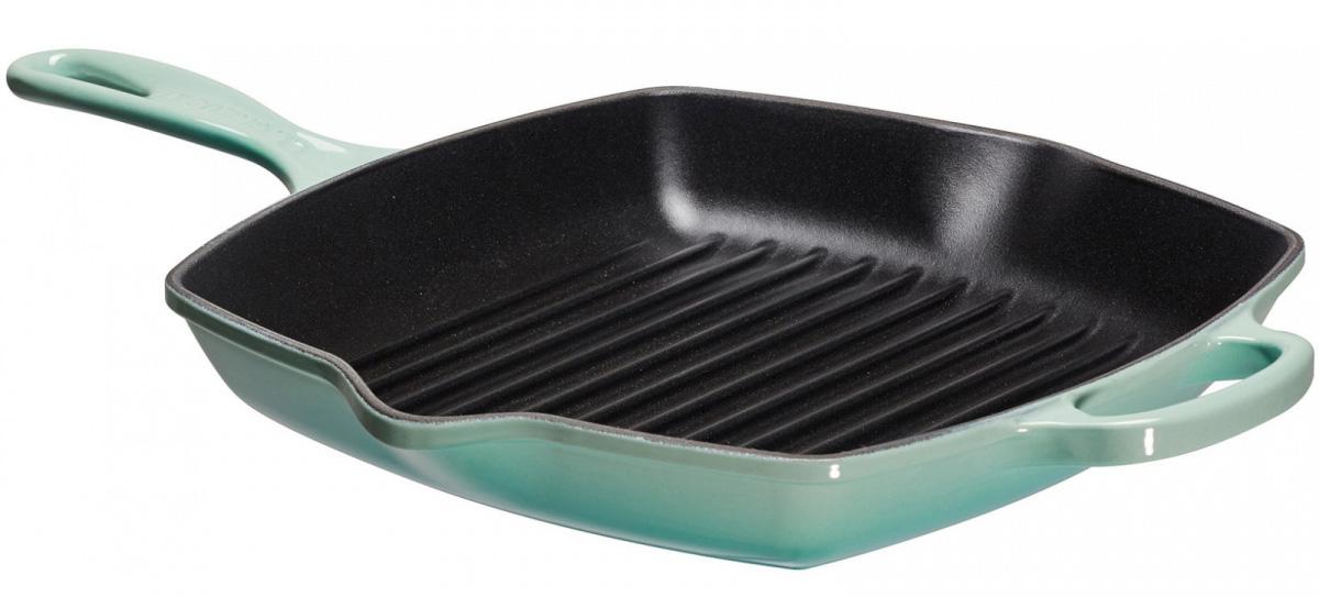 

LE CREUSET Квадратная сковорода-гриль 26 см, чугун, мята, Мятный