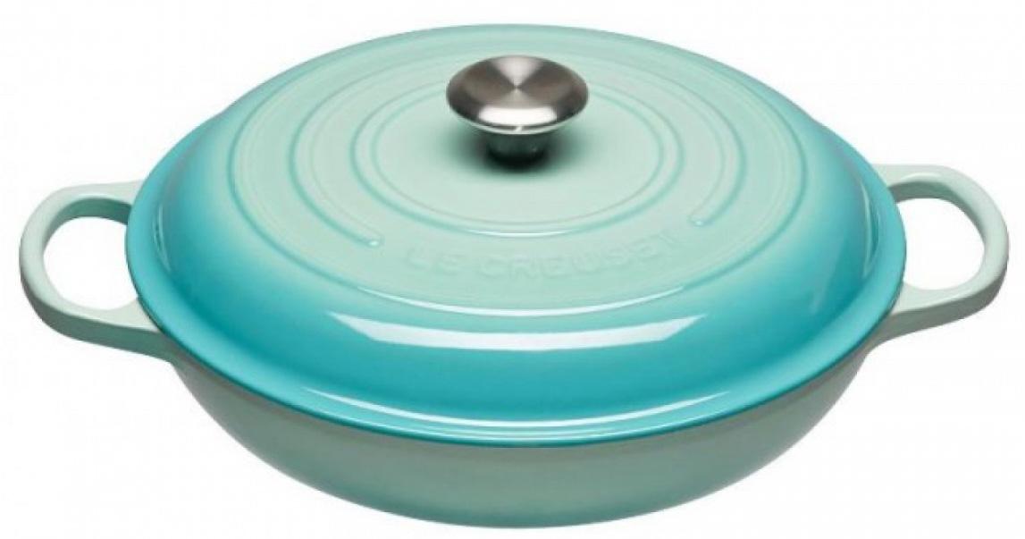 

LE CREUSET Неглубокая кастрюля 30см, чугун, мята, Мятный