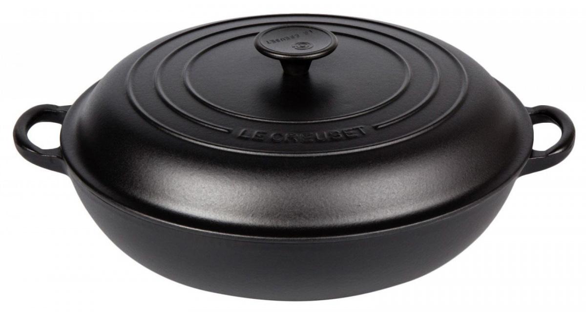 

LE CREUSET Низкая кастрюля 30 см, чугун, черный матовый