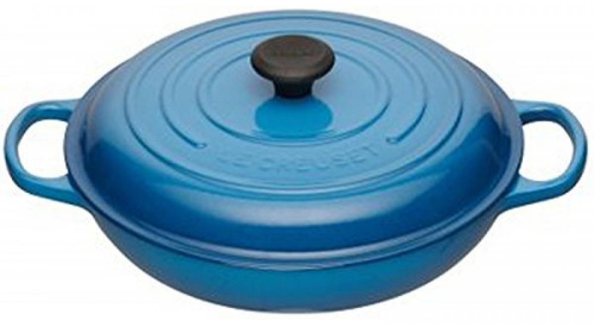 

LE CREUSET Низкая кастрюля 30 см, чугун, марсель, Голубой