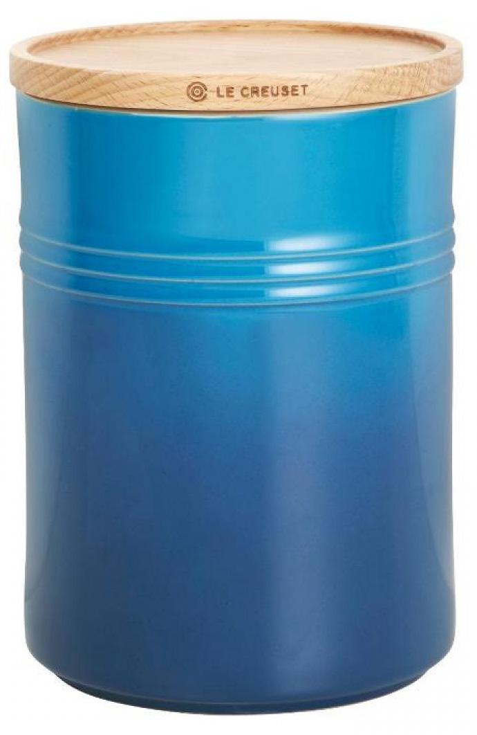 

LE CREUSET Банка с деревянной крышкой, синий