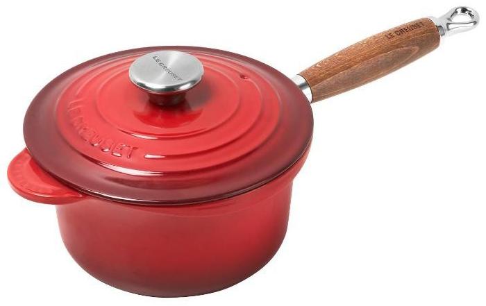 

Le Creuset Ковш с крышкой 18см с деревянной ручкой, Вишня, Красный